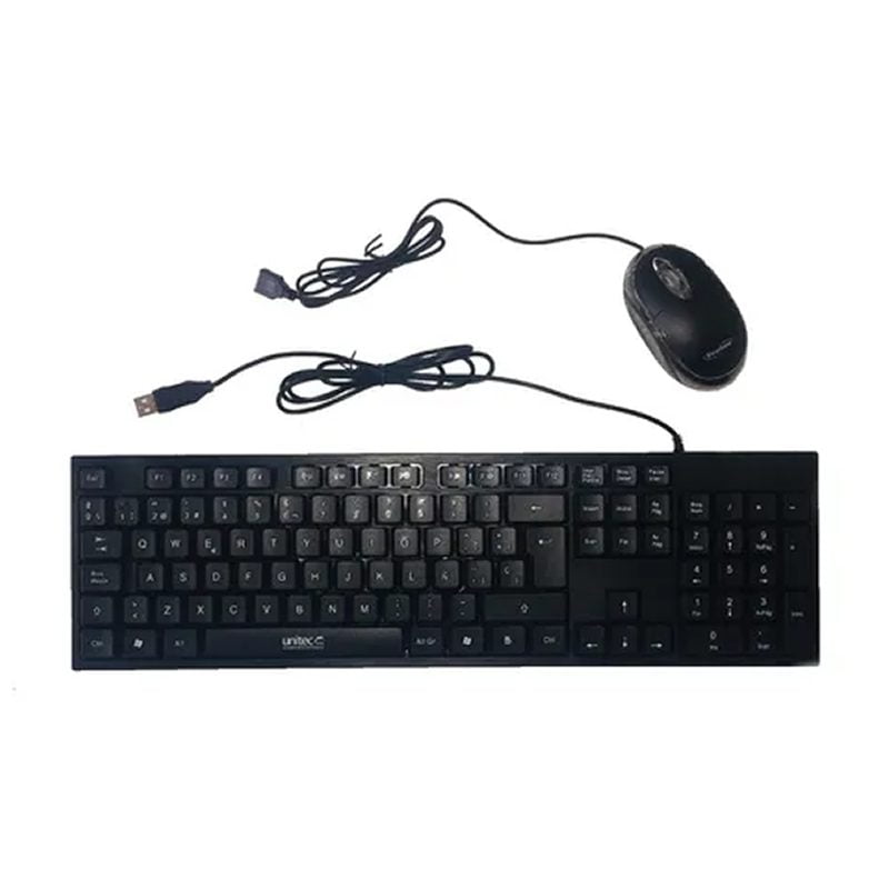 Combo Teclado Mouse Unitec Para Pc Usb